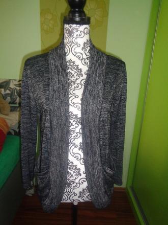 Melírovaný kardigan s kapsami m/l, m