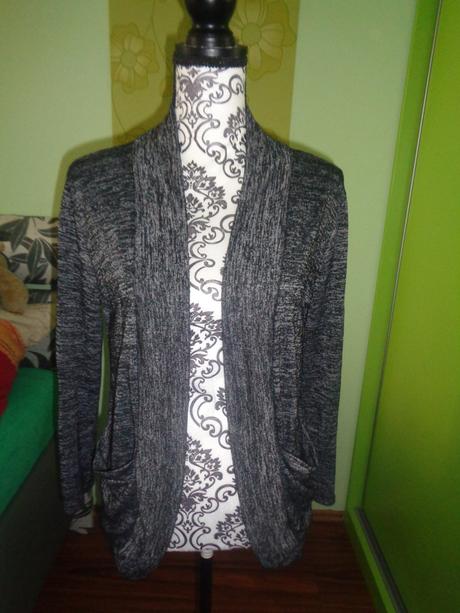 Melírovaný kardigan s kapsami m/l, m