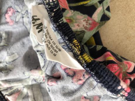 158/164 saty s kvety h&m, h&m,158