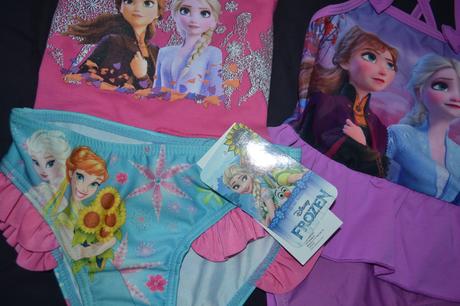 2x plavky frozen v.98/104,šátek, disney,98 / 104