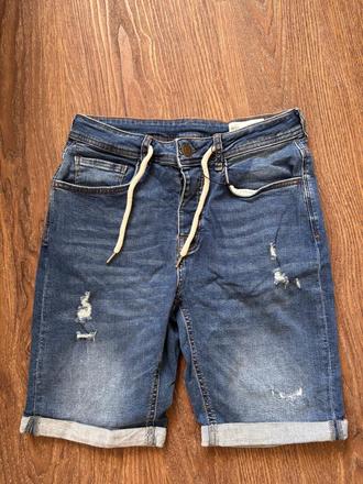 Riflové kraťasy, denim co,l
