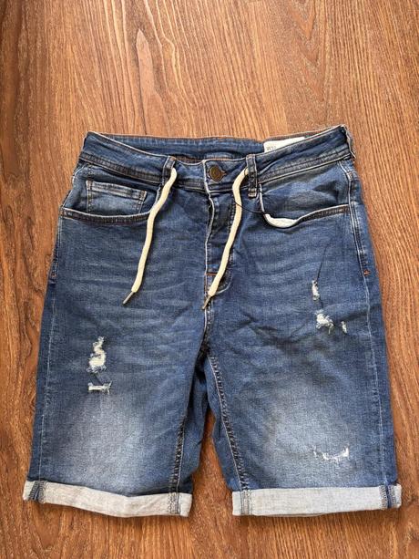 Riflové kraťasy, denim co,l