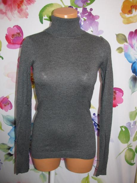 Dámský tenký šedý rolák h&m, h&m,xs