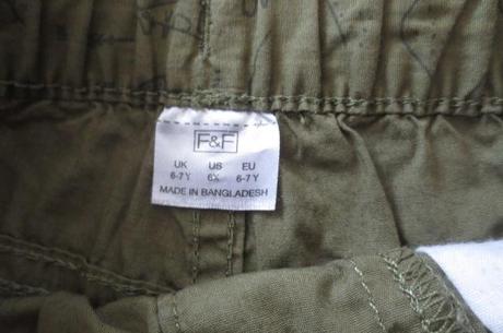 Kraťasy bavlněné, plátěné 2x - 6-7 let, f&f,122