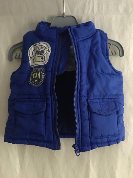 Vel. 62 modrá teplá kojenecká vesta, 62