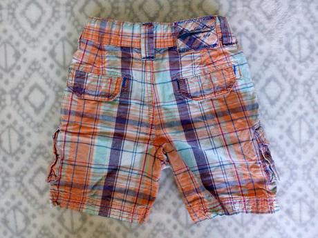 Bavlněné kostkované bermudy pro kluky, 98