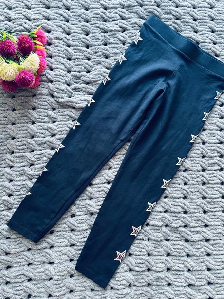 Legíny modré s hvězdami- v.7/8 let, marks & spencer,128