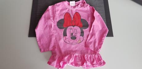 Dětské růžové triko/tunika disney s minnie vel. 80, disney,80