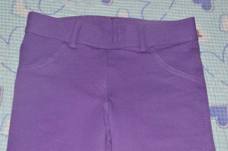 Legínové 3/4 kalhoty c&a fialové , c&a,122