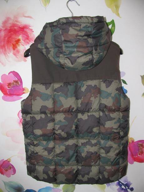 Chlapecká khaki maskáčová vesta s kapucí zara, zara,152