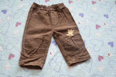 Manšestrové kalhoty s aplikací myšky, smile,74