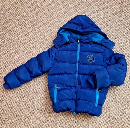 Teplá zimní bunda - top stav, vel. 110-116, 110