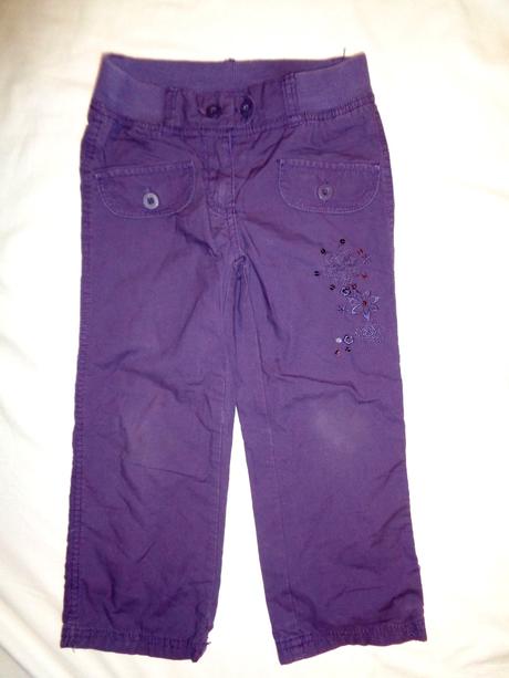 Pěkné fialové kalhoty podšité bavlnou, palomino,104
