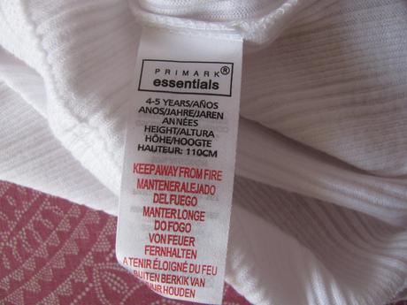 Krásné bílé řádkované tričko, primark,110
