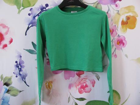 Crop top bavlněné tričko zara, zara,152