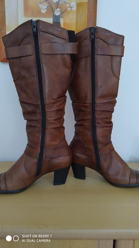 Kožené kozačky janet d., vel.36, 36