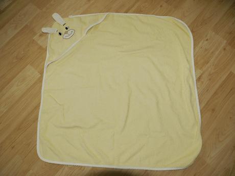 Zluty frote rucnik - zajicek -na miminka, 