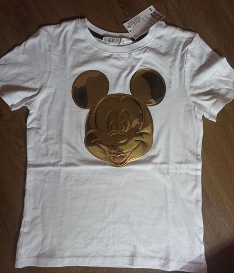 Bavlněné tričko hm mickey, h&m,128