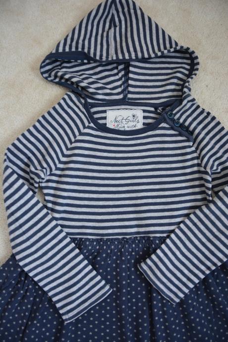 Pruhované šaty s kapucí, next,116