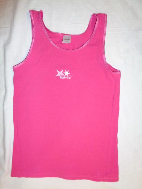 Sytě růžové elastické letní tílko, 152