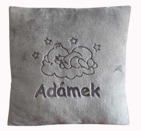 Polštář s výšivkou jména, obrázku a barvy na přání, šířka (cm): 35