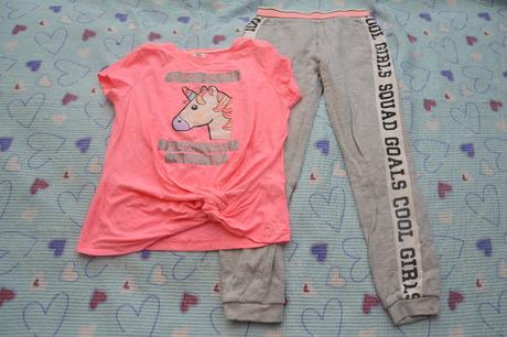 140 girls komplet bavlněné triko tepláky, 140