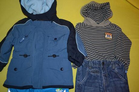 Zimní bunda next,2x kalhoty,triko v.86, next,86