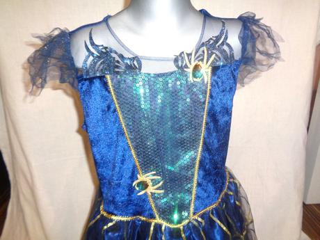 Karneval - královna helloween + paruka - 11-12 let,