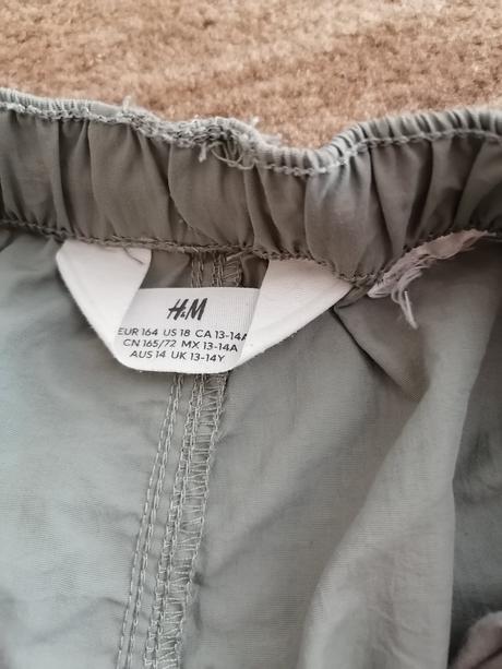 Šusťákové kalhoty, h&m,164