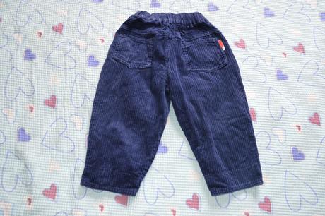 80 86 bavlněné manšestrové kalhoty, 86