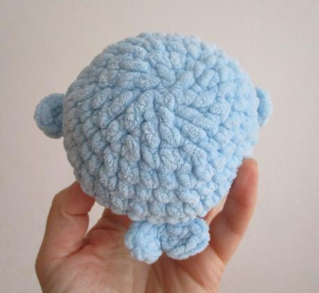 Háčkovaná velryba malá handmade, 