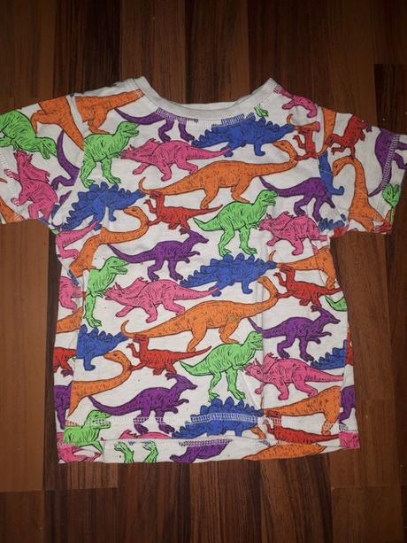 Bílé tričko s dinosury 98 tu, tu,98