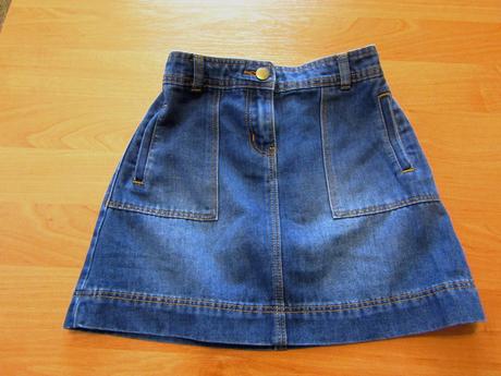 Dívčí džínová sukýnka vel 134-140, nutmeg,140