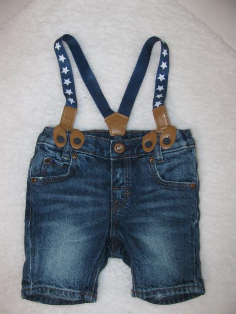 Frajerské džínové kraťasy s kšandami h&m, h&m,74