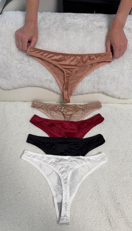 Dámská saténová tanga set 5 ks vel. xl, xl
