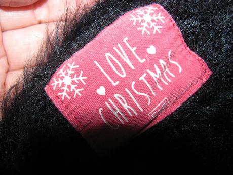 Dívčí černý svetr s vánočním motivem, 134