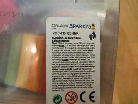 Plastelína - sada sparkys, 
