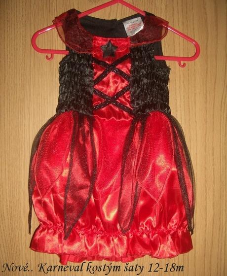 Nové šaty - karneval- kostým čarodějka  12-18m, 