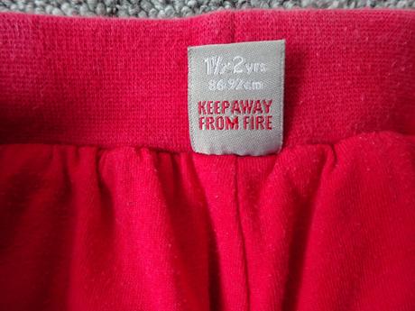 Manšestrové kalhoty červené, vel. 86/92, tu,86