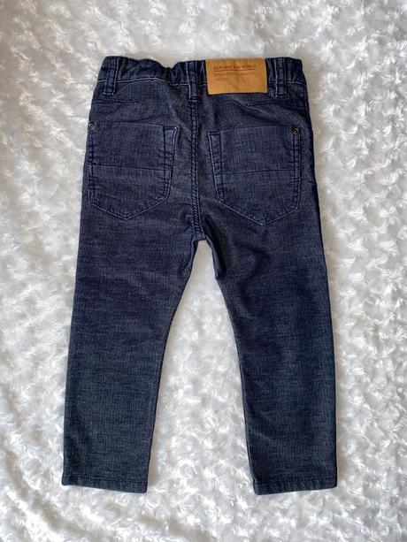 Modré manžestrové kalhoty h&m, h&m,98