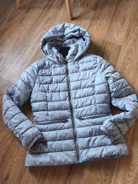 Šedá stříbrná prošívaná bunda, mohito,s