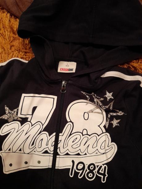 Mikina crashone černá s číslem 164, crashone,164