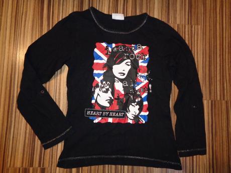 Luxusní černé tričko s apliací 146/152, crashone,146