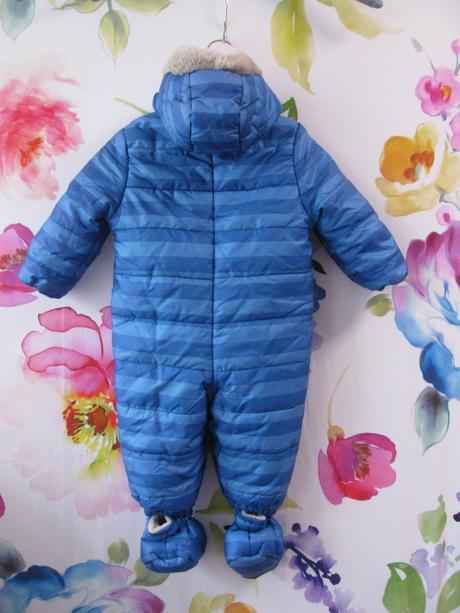 Kojenecká zimní kombinéza s kapucí a návleky, 68