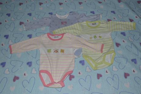 3x bavlněné body dlouhý rukáv, k&y,80