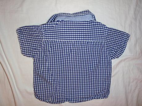 Luxusní modrobílá kostičkovaná košile, tu,80