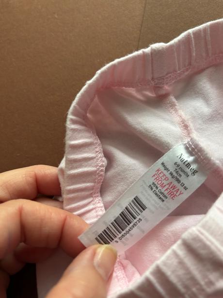 Legíny světle růžové - v. 6/9 měs., next,74