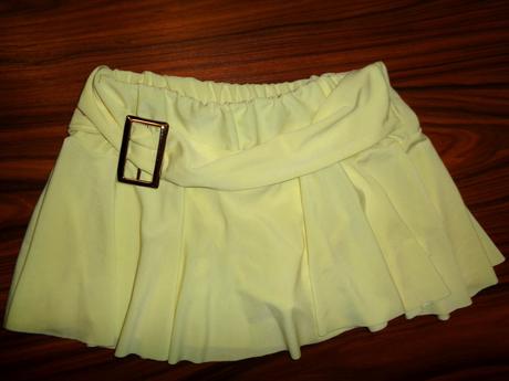 Luxusní svítivě žlutá sukně se sponou, girl2girl,122