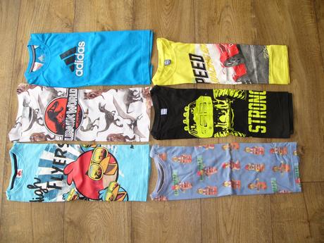 Sada triček kr.rukáv, vel.116, cena za všechna 100, 116