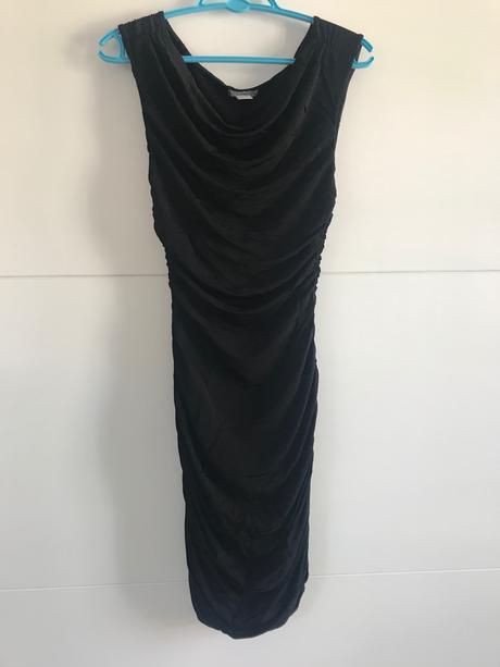 Černé šaty nabirané, h&m,36